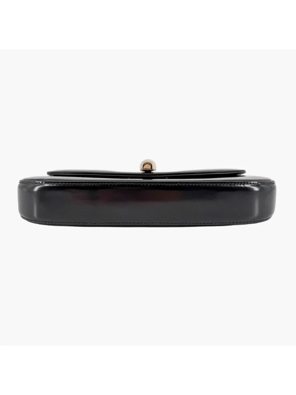 Gucci Bamboo Night Chain Turnlock Shoulder Bag Clutch Black Leather Small - Picture 10 of 15